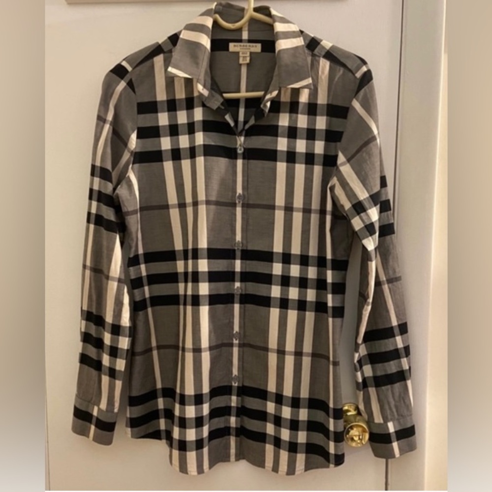 Burberry London Plaid Print Top